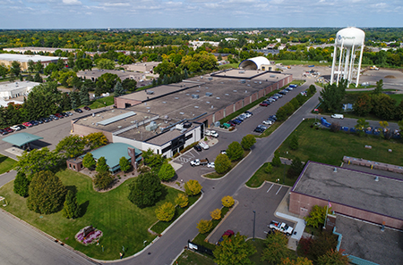 Aerial photo of the Plymouth Maintenance Facility