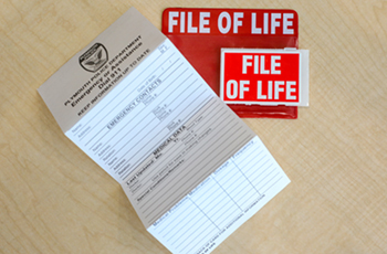 A photo of a File of Life packet