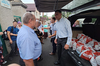 Members of the Golgotha Slavic Church in Plymouth delivering supplies to those in need in Ukraine.