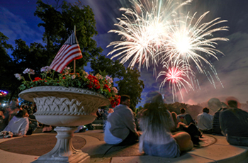 Photo of Music in Plymouth attendees watching fireworks