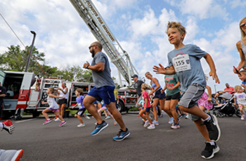 Runners at the Plymouth Public Safety 5K