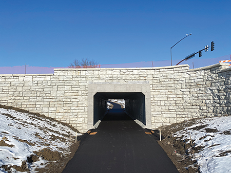 Photo of the pedestrian tunnel under Chankahda Trail