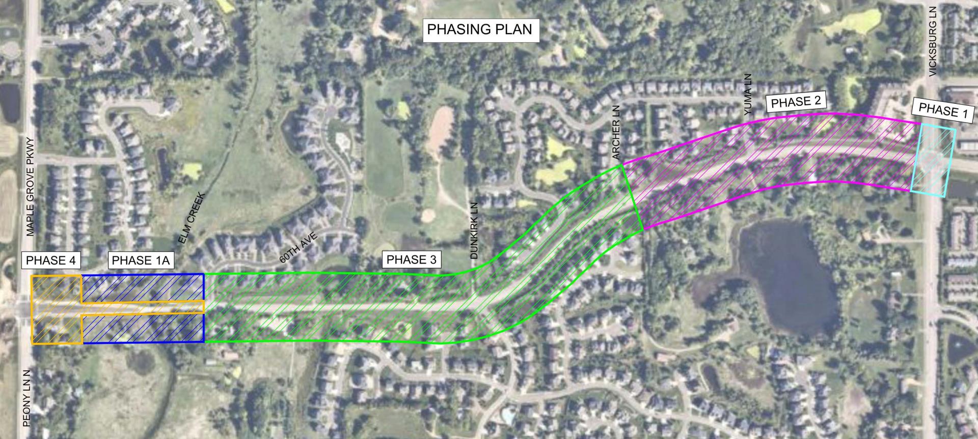 Chankahda Trail Phase 2 construction phasing layout