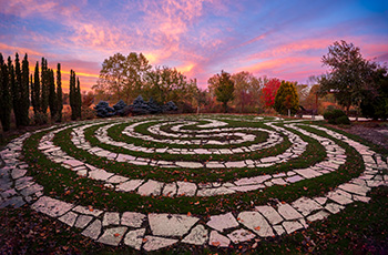 The Labyrinth in the Plymouth Millennium Garden by Larry Paulson