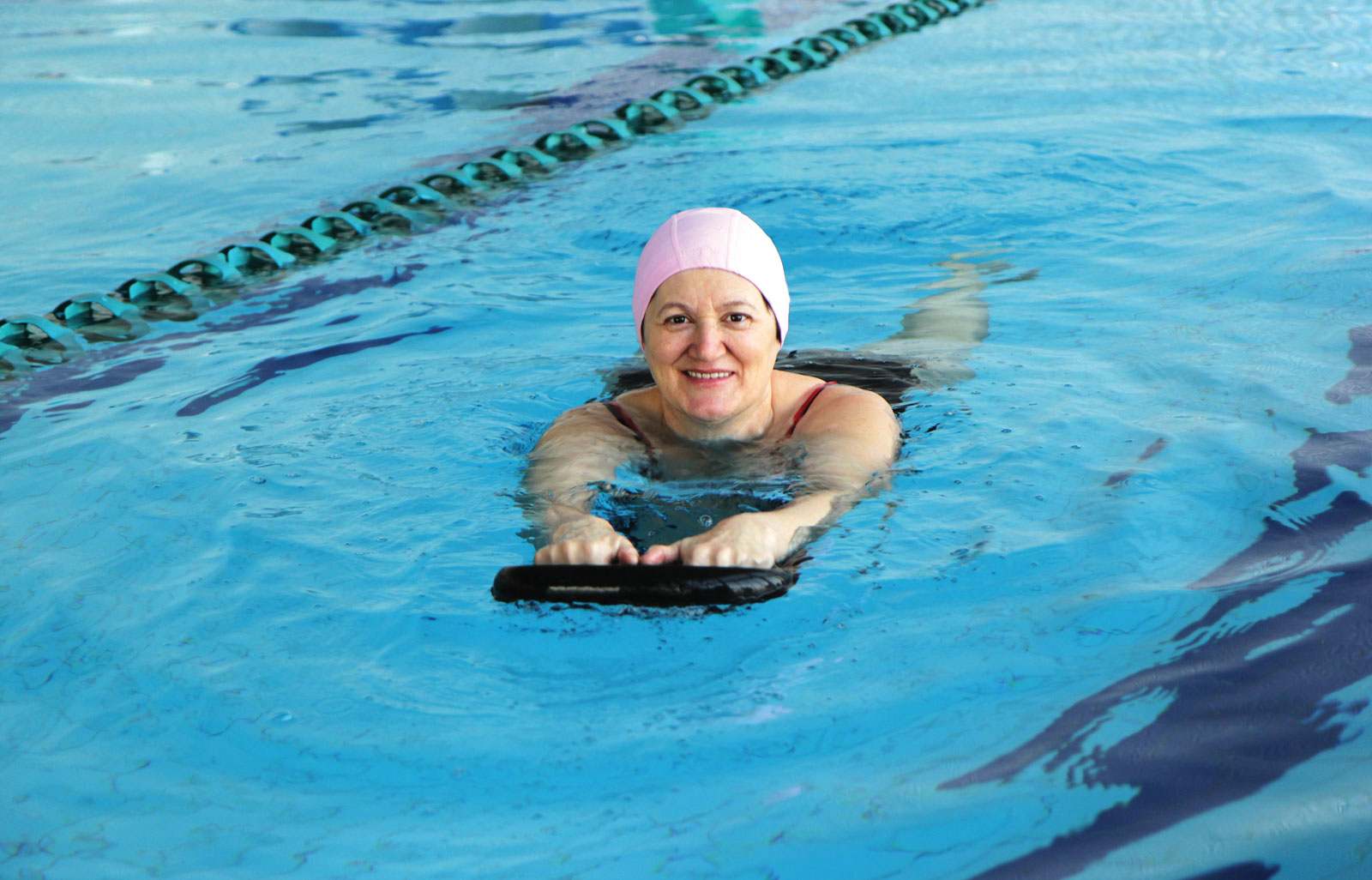 Stock image of adult swim lessons