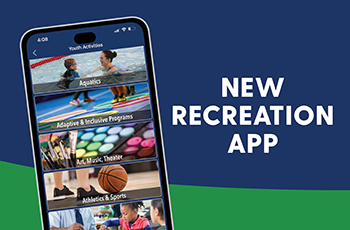 photo of phone app for Plymouth Parks and Recreation