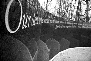 Veterans Memorial wall