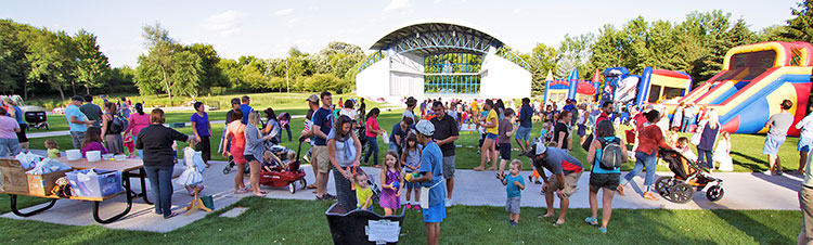 Well attended family-friendly event on the lawn at the Hilde Performance Center in Plymouth