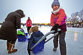 Recycling bin races at Fire & Ice in Plymouth