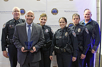 Plymouth Police received the Excellence in Innovation Award from the Minnesota Chiefs of Police Association