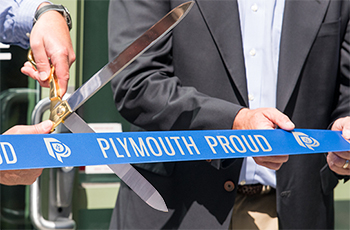 Plymouth Proud ribbon cutting