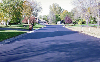 A smooth, freshly paved street