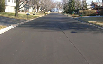 A smooth, freshly paved street