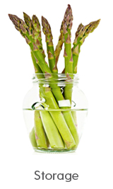 Asparagus in a jar of water