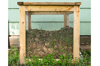 3-by-3-foot cubes made of cedar and wire mesh