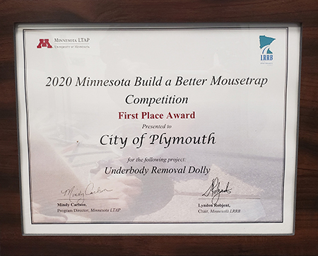 City of Plymouth takes first place for invention in the 2020 Minnesota Build a Better Mousetrap Competition