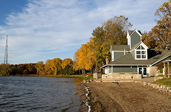 Parkers Lake beach and pavilion