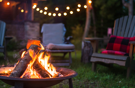 Backyard bonfire