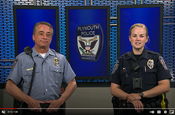 Plymouth police officers in an Along for the Ride video segment