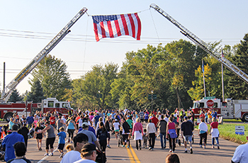 Runners at the Plymouth Firefighters 5K